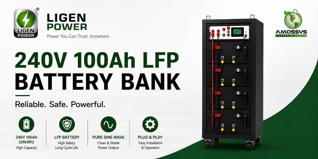 Ligen Power 240V 100Ah LFP Battery Bank
